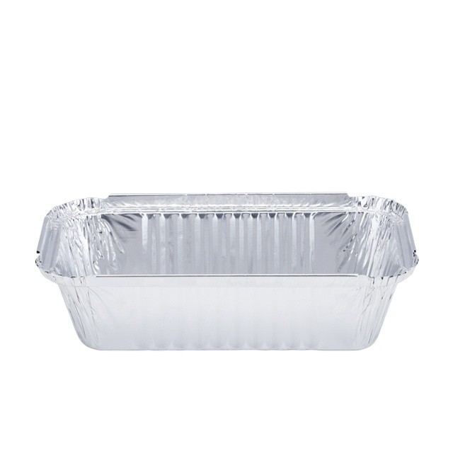 Quality Regular Wrinkle Silver Disposable Aluminum Foil Food Container for sale