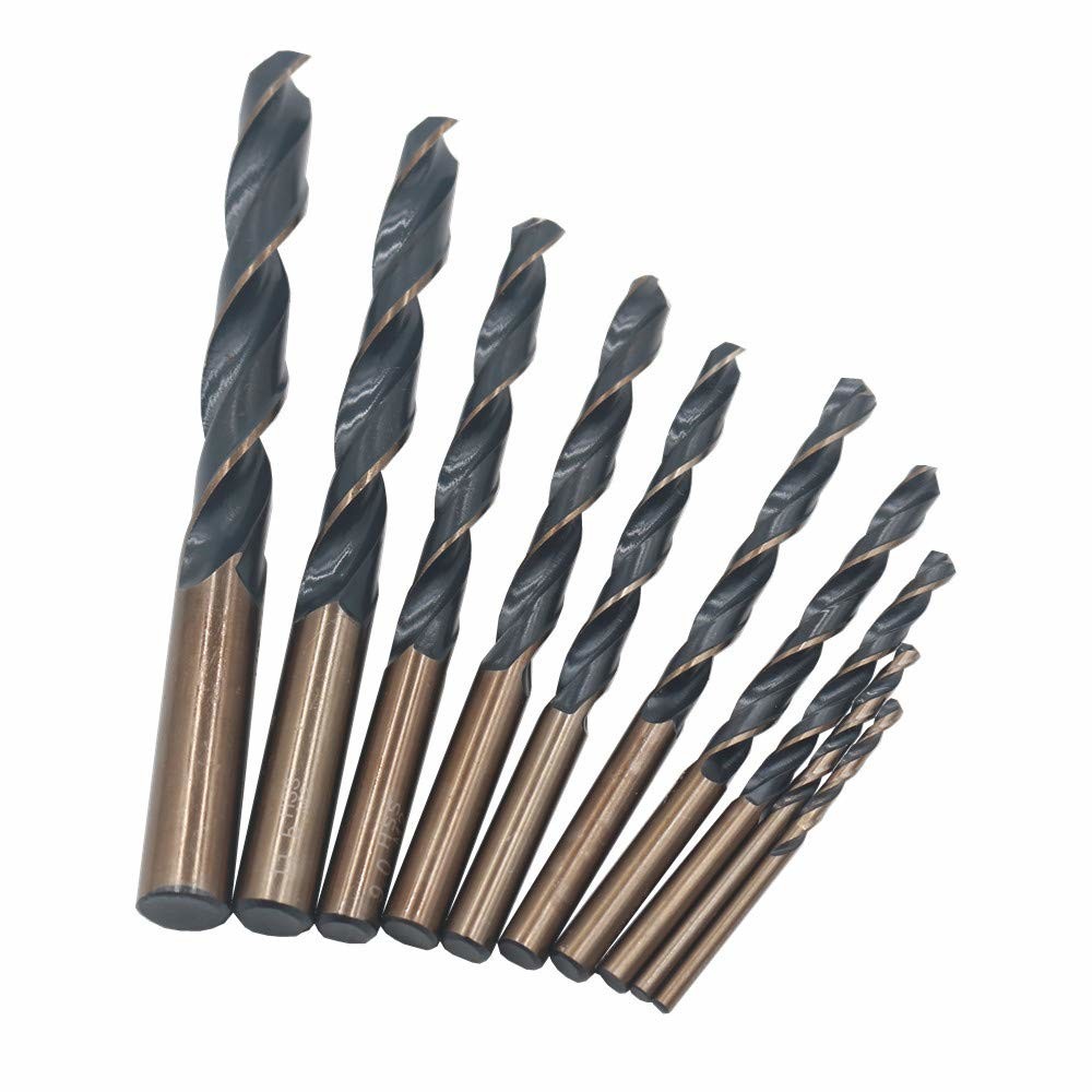 Buy cheap DIN338 High Speed Steel HSS Drill Bits Fully Ground Black / Gold Surface For Metal from wholesalers