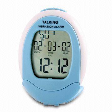 Buy cheap Talking Vibrating Alarm Clock with Date and Day Displays from wholesalers