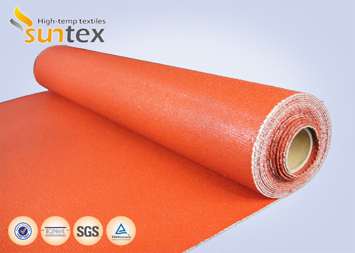 Buy cheap Texturized Heavy Duty Insulation Silicone Coated Fiberglass Fabric Roll Fireproof product