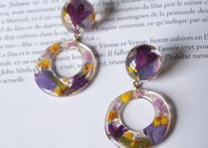 Buy cheap Customized Purple Romance Love Earstud Korea Style Purple Color Earrings Rings With Ball product