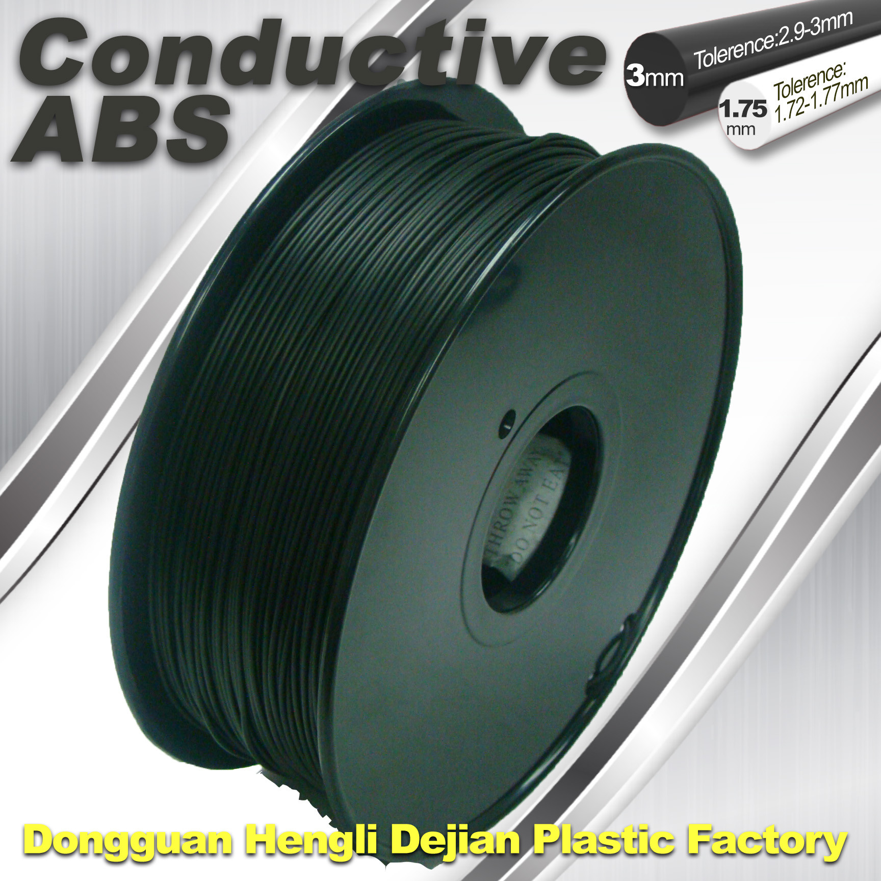 Buy cheap ABS Conductive 3D Printer Filament 1.75mm / 3.0 mm product