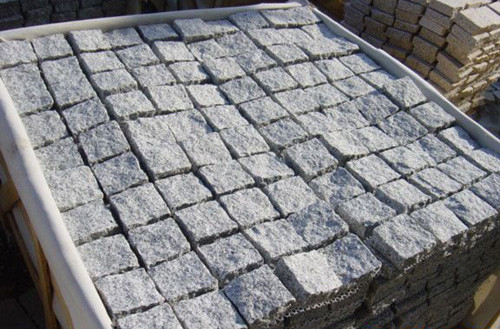 Buy cheap Granite Paving Stone,Cobble Stone,Paver Stone with Meshed Back for Driveway from wholesalers