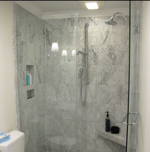 Buy cheap Modern tempered glass white line glass Shower Room compact shower enclosure from wholesalers