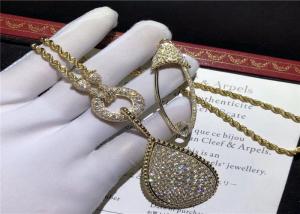 Buy cheap boucheron jewelry High End 18K Gold Diamond Necklace , Custom  Snake Necklace product