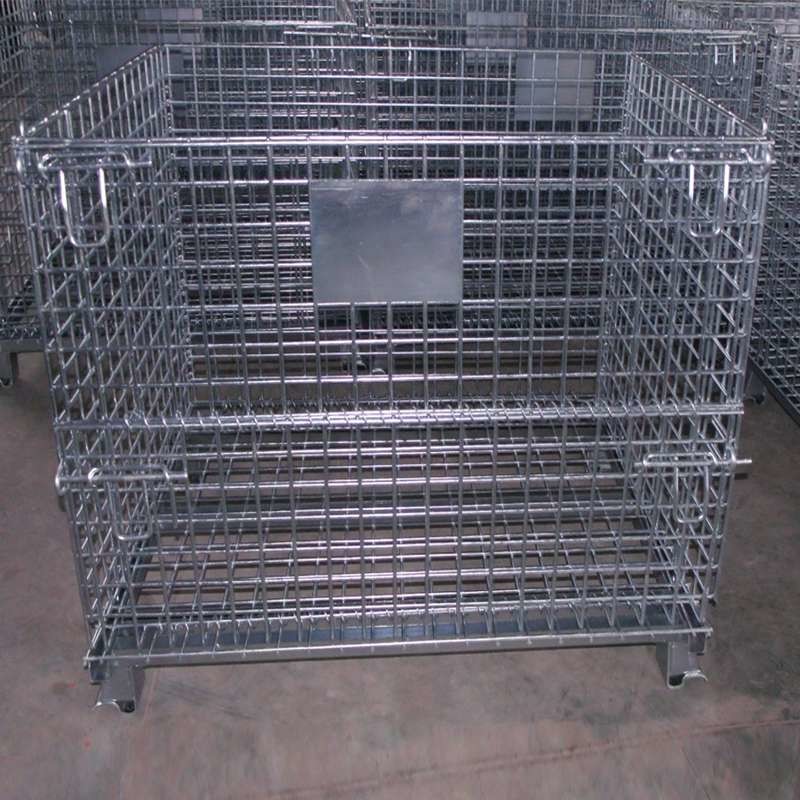 Buy cheap Logistics Warehouse Storage Cages 500kg Wire Security  With Wheels product