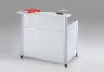 Buy cheap 2017 hot sales good price modern melamine 2 person white reception desk BS-622RT from wholesalers