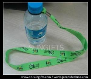Buy cheap Custom printed lanyard for water bottle, lanyard with rubber loop product