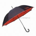 Buy cheap Automatic Walker Umbrella with Double Layer Canopy Design and Plastic Crook Handle from wholesalers