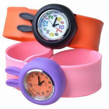 Buy cheap Silicone Slap Watch w/ Rabbit Design, Customized Logos/Designs are Welcome, Good for Children Gifts from wholesalers