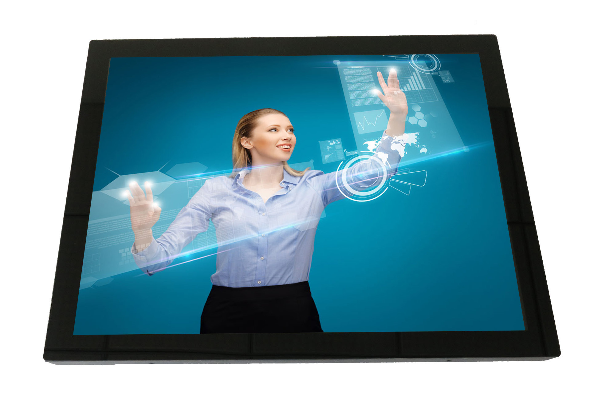 Buy cheap 15" zero-bezel PCAP multi touch LCD monitor display vandal proof, G+G, IP65 product