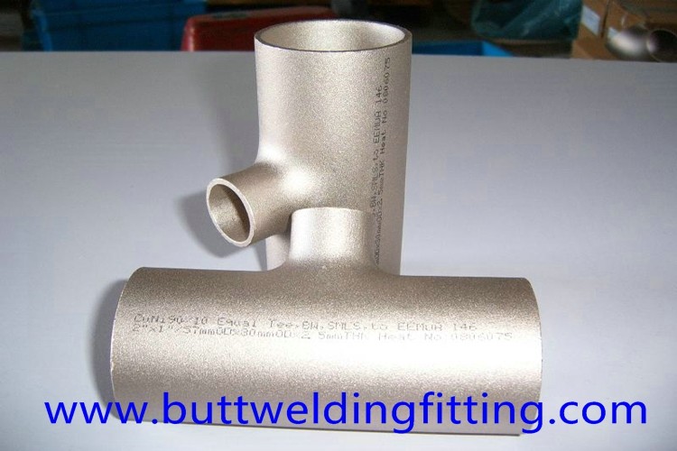 Buy cheap Pipe Fittings Copper Nickel 90/10 Reducer Tee ASME B16.9 1'' SCH40 from wholesalers