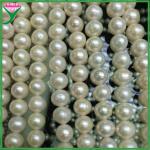 Buy cheap 8-9mm round shape white wedding decoration cultured freshwater pearl strands wholesale from wholesalers