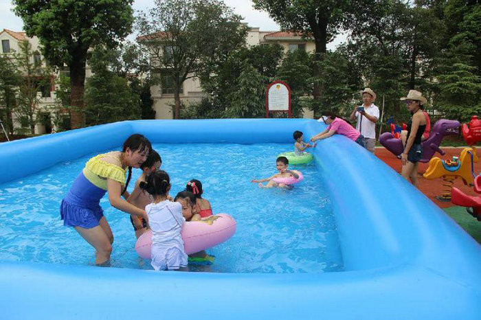 Large 0.9mm PVC Tarpaulin Inflatable Family Swimming Pool Outdoor