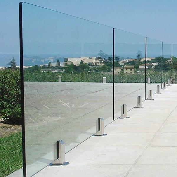 Good Quality Deck Railing Glass Panels with Frameless Glass Balustrade Design