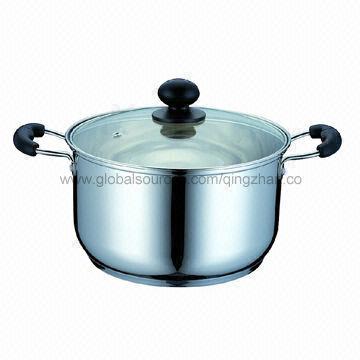 Buy cheap Stainless Steel Cookware with Bakelite Side Handle, Tempered Glass Lid and Ball Knob  from wholesalers