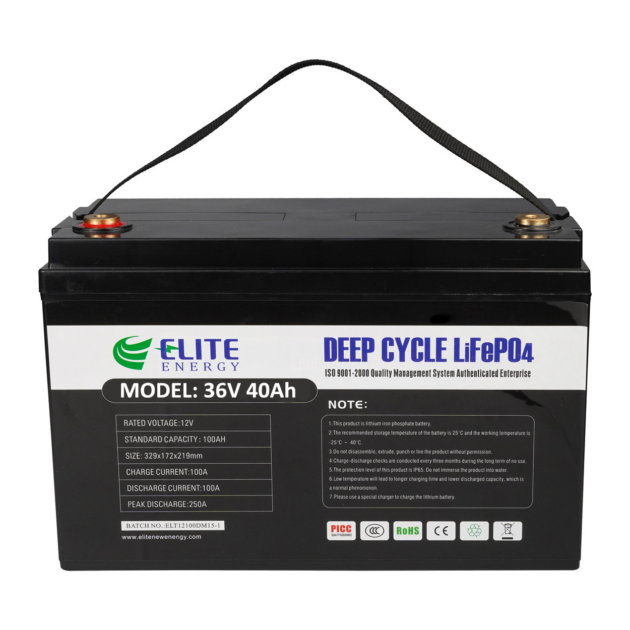 Buy cheap IP54 36V LiFePO4 Battery product
