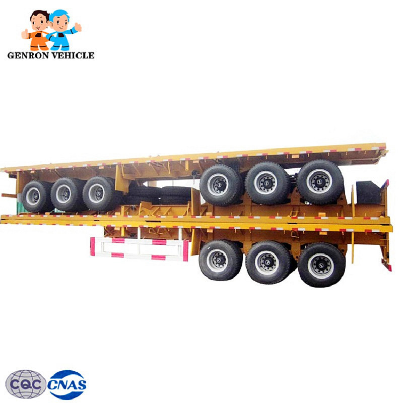 Buy cheap Freight Transport Flatdeck 40ft Shipping Container Truck Trailer from wholesalers