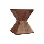 Buy cheap Popular Small Side Coffee Table Solid Wood Sand Clock Shape Walnut Finish from wholesalers