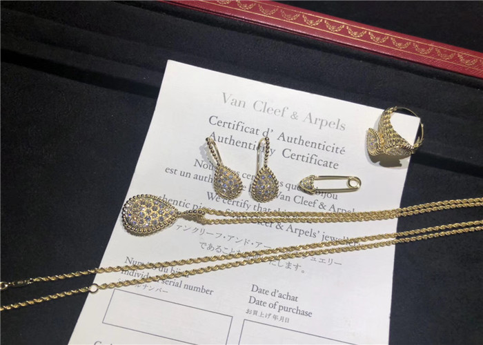Buy cheap  Full Diamond 18K Gold Necklace / Bracelet / Earrings For Women product