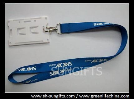 Buy cheap Blue custom printing lanyard with white hard ID card holder product