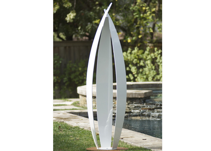 Buy cheap Garden Art Decoration Modern Stainless Steel Sculpture White Painted Finish from wholesalers