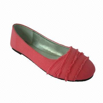 Buy cheap Large Size Flat Deep Pink Canvas Shoes for Women from wholesalers