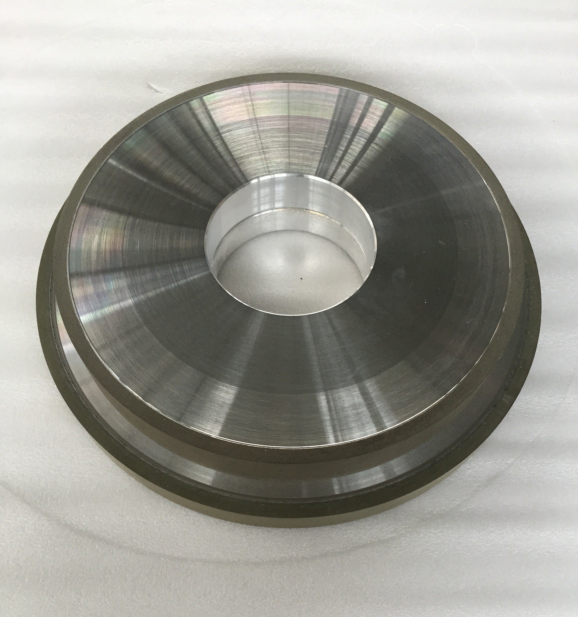 Buy cheap Abrasive Grit Resin Bonded Diamond Grinding Wheels Flat CBN Hole 127mm Width 10mm product