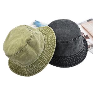 Buy cheap Washed Cotton Canvas Denim Bucket Hat Casual Outdoor Fishing Hiking Safari Boonie Hat product