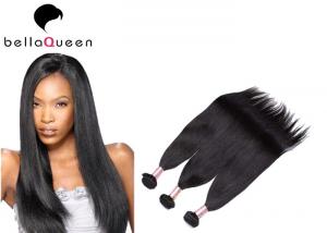 Buy cheap Natural Black European Virgin Hair Extension , Straight Human Hair Weaving product