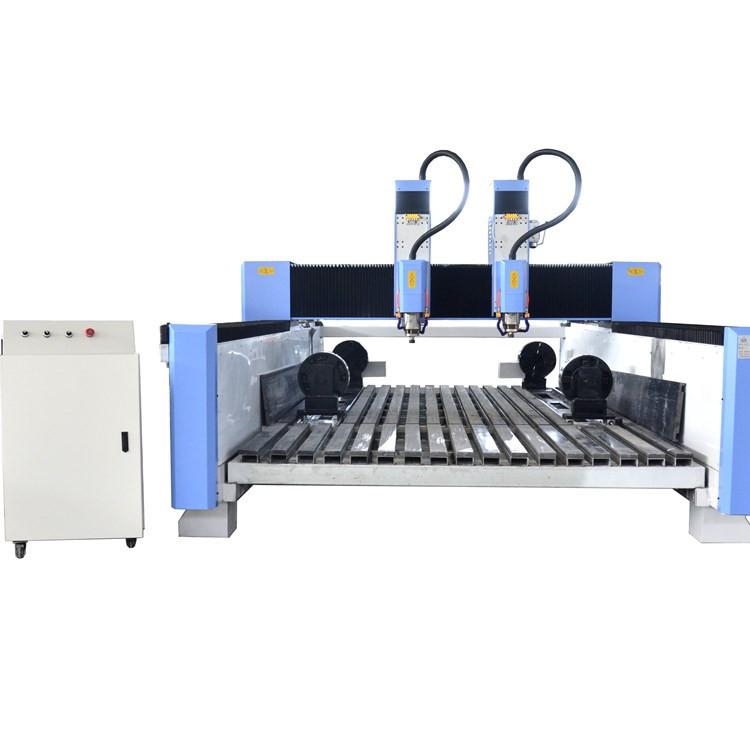 Buy cheap Double Heads 21KW CNC Router Machine 500mm thick Stone Carving Machine from wholesalers