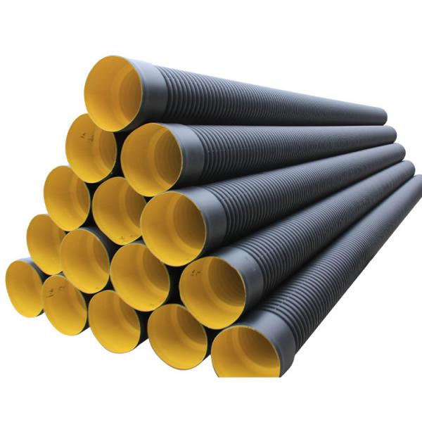 Quality DN600 HDPE Drainage Pipes Black SN16 Corrugated HDPE Culvert Pipe for sale