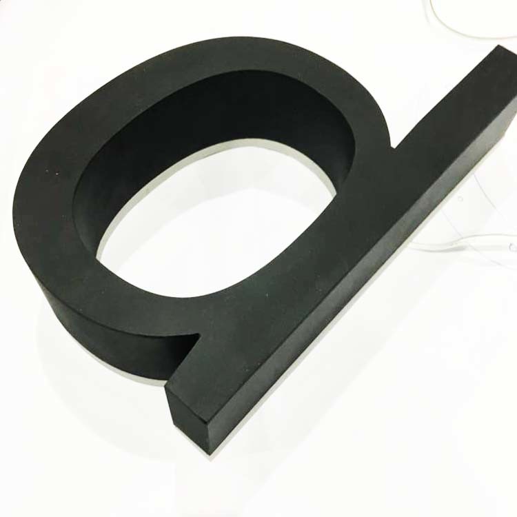 Buy cheap Advertising 3D Acrylic Backlit Letter Sign Black Painted 12cm Thickness product