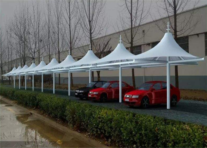 Buy cheap Q235 Polyvinylidene Umbrella Car Parking Shade Flame Retardant from wholesalers