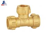 Buy cheap Three Ways 16mm Tee Brass Fittings DIN259 Brass Hose Pipe Connectors from wholesalers