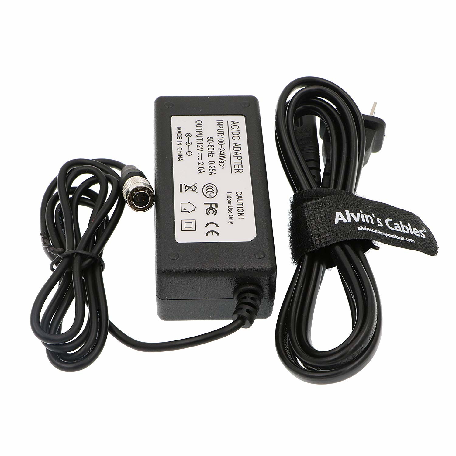 Buy cheap Alvin's Cables AC to 4 Pin Hirose Male 12V 2A Power Adapter for Sound Devices ZAXCOM Sony from wholesalers