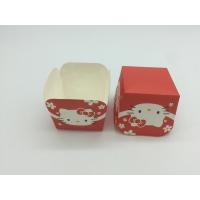 Buy cheap Red Square Cupcake Holders , Oil - Proof Cupcake Paper Molds Hello Kitty Cute Printing product