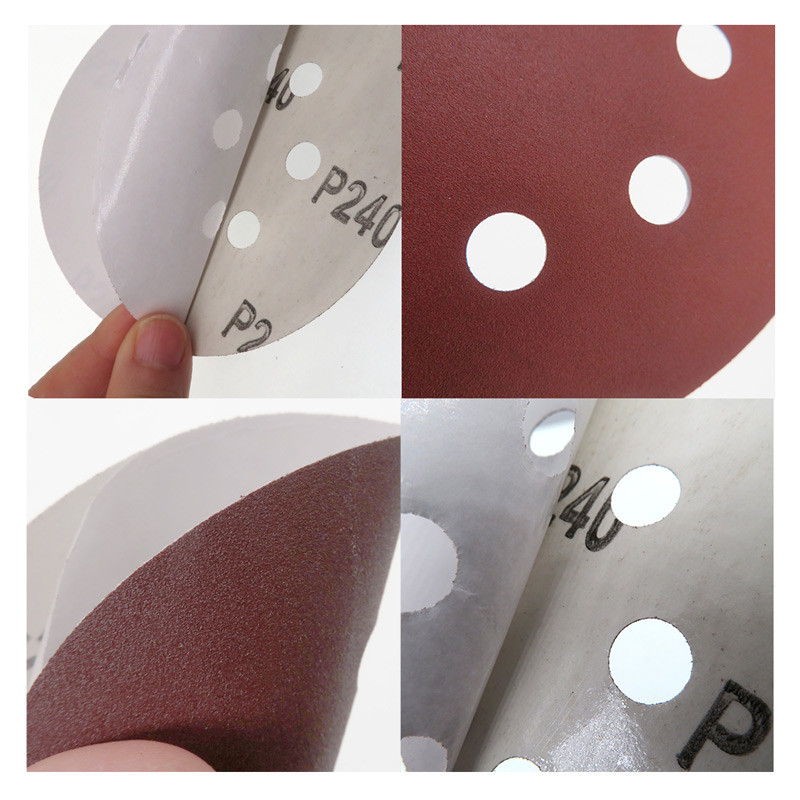 Buy cheap 5 Inch PSA Self Adhesive Orbital Sander Sandpaper Red Aluminum Oxide For Polishing Sanding from wholesalers