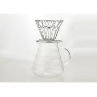 Buy cheap High Borosilicate Coffee Pot With Stasinless Steel Collapsible Shelves product