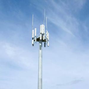 Buy cheap 35m Monopole Steel Tower High Mast Galvanized Telecom With 3 Platforms product