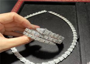 Buy cheap a fine jewelry brand Custom 18K White Gold Necklace / Bracelet / Earrings With Genuine Diamonds product