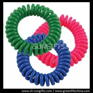 Buy cheap Pinkish red/blue/green wrist coil, plastic spiral coil, spring string coils product