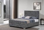 Buy cheap Crystal Tufted Velvet Upholstered Bed Frame Luxurious Buttons High Headboard Style from wholesalers