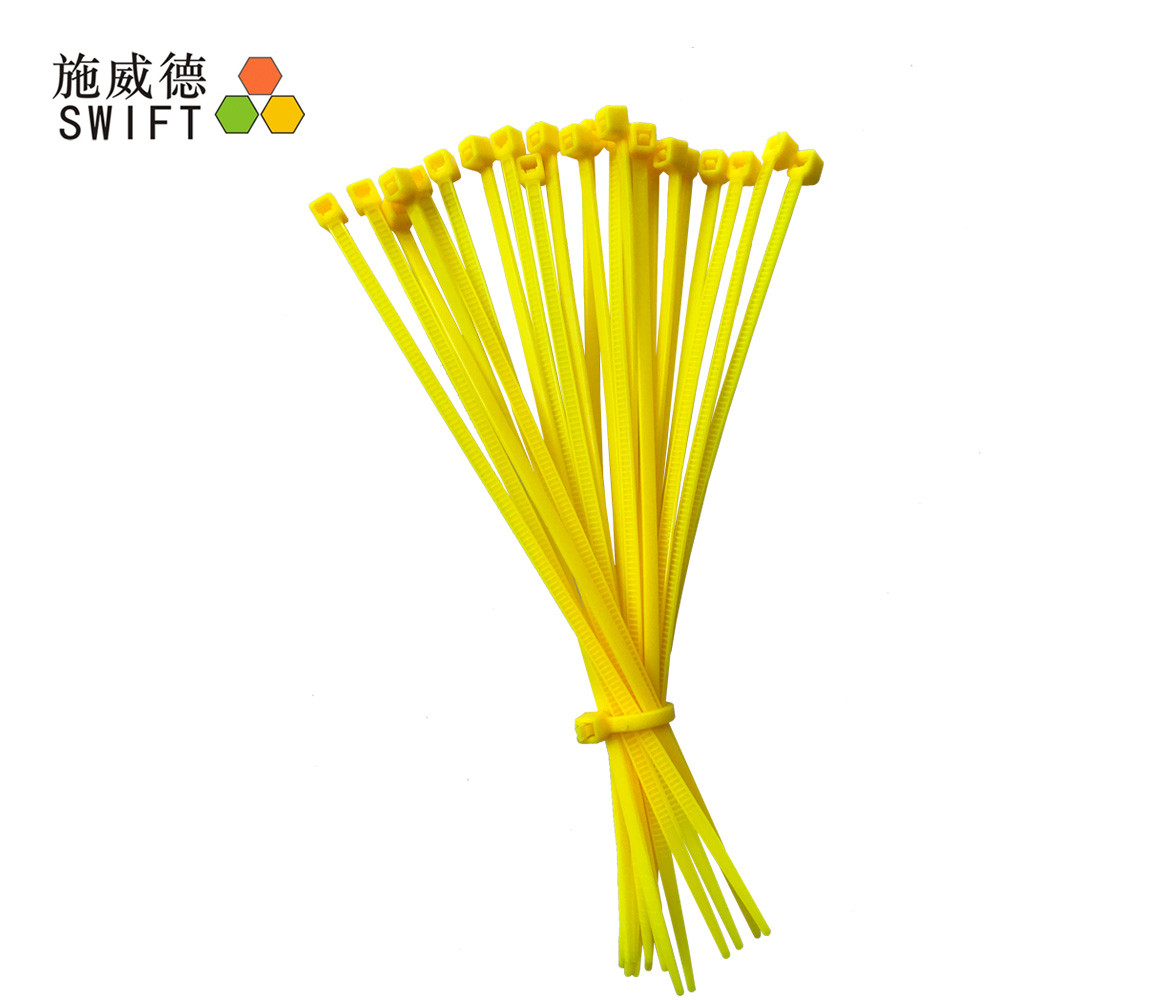 Nylon PA66 Wire Cable Ties , Plastic Tie Straps For Electronics Industry