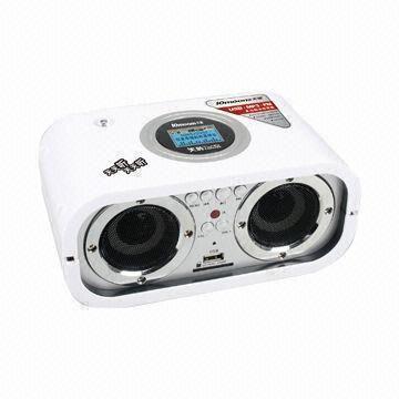 Buy cheap LCD Display SD/MMC and USB Card Reader Speaker With FM Radio + Remote Control product