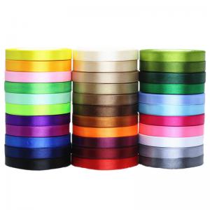 Buy cheap 100% Polyester Custom Ribbon Satin For Packing 196 Colors Available Box Ribbon product