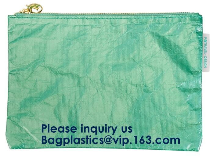 Buy cheap Fashion Waterproof Wear Resistant Eco Friendly Breathable Reusable Tyvek Zipper Cosmetic Bag For Women, Bagease, Bagplas from wholesalers