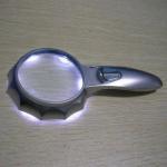 Buy cheap 4 x 75mm Umbrella-type Illuminated Pocket Magnifier with LED Lights, Made of ABS Plastic from wholesalers