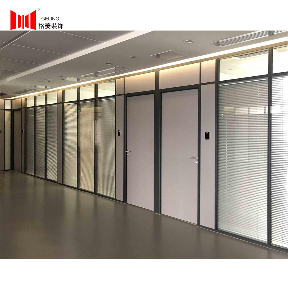 Buy cheap Gold Bronze Frame Aluminum Glass Partition Wall No Rust Glazed Office Partitions from wholesalers