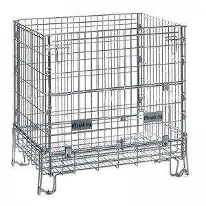 Buy cheap 0.6T Pallet Storage Cages Odm Metal Roll Cage With Wheels For Logistics product